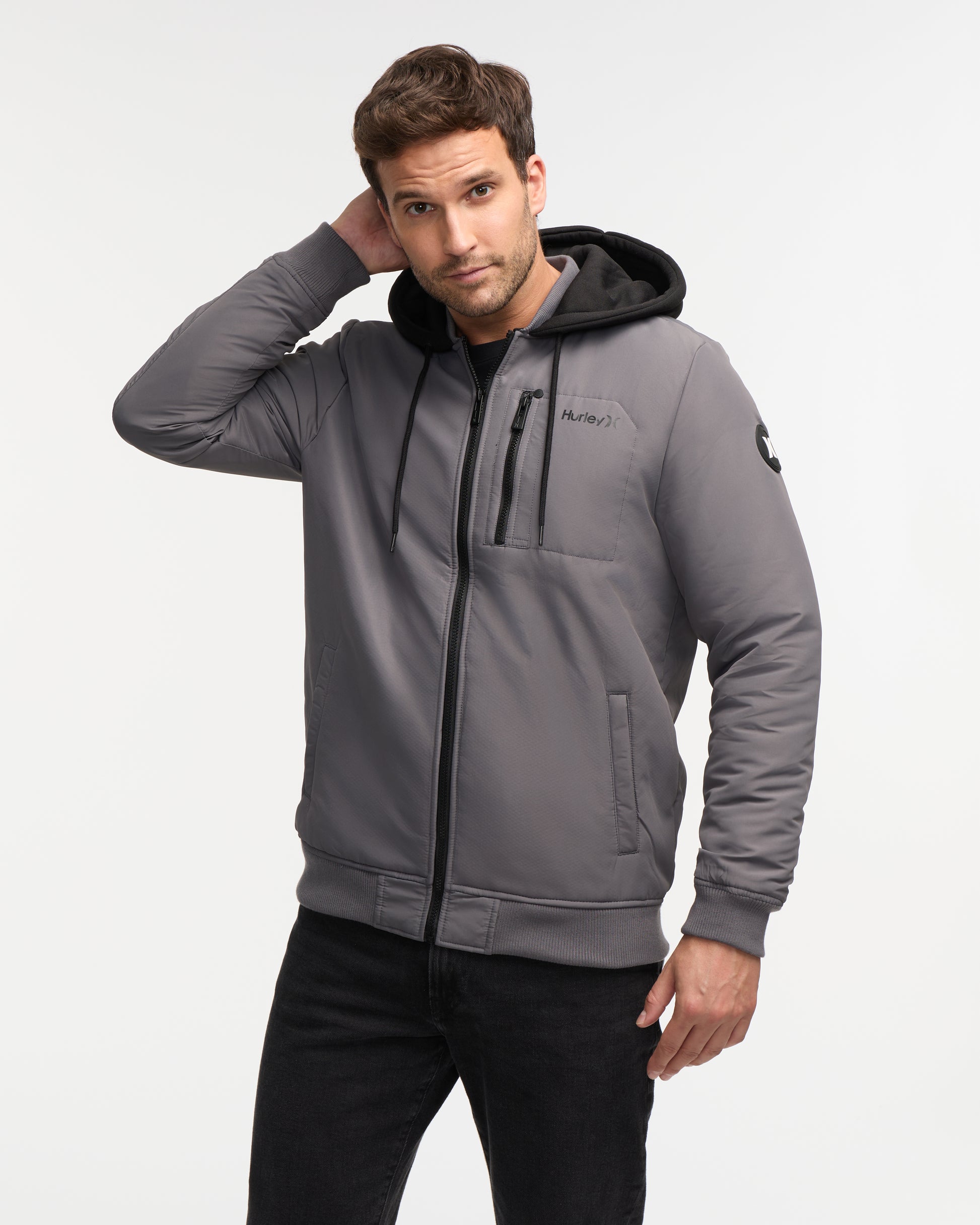 Skyler Sherpa Lined Bomber Jacket