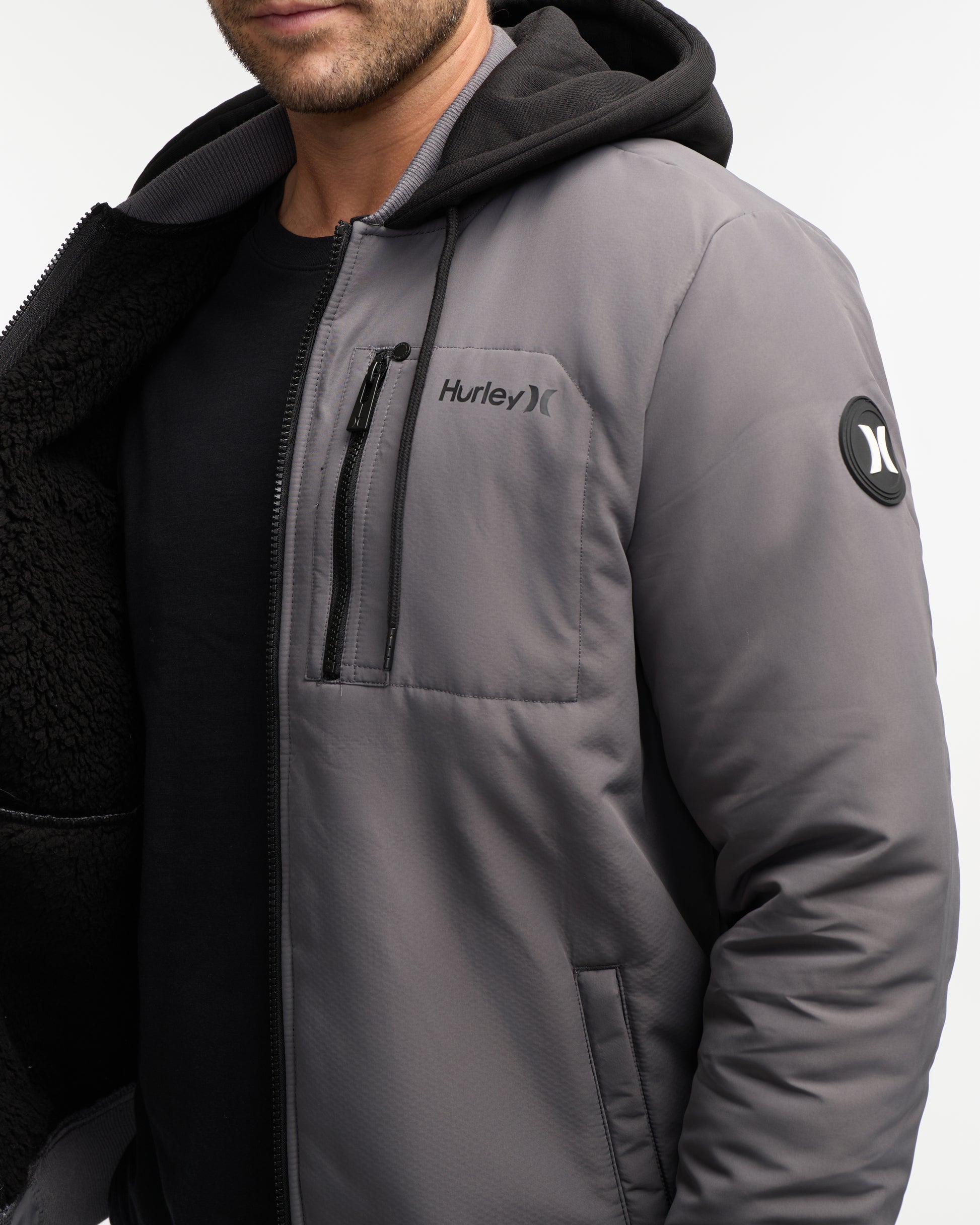 Skyler Sherpa Lined Bomber Jacket (2)