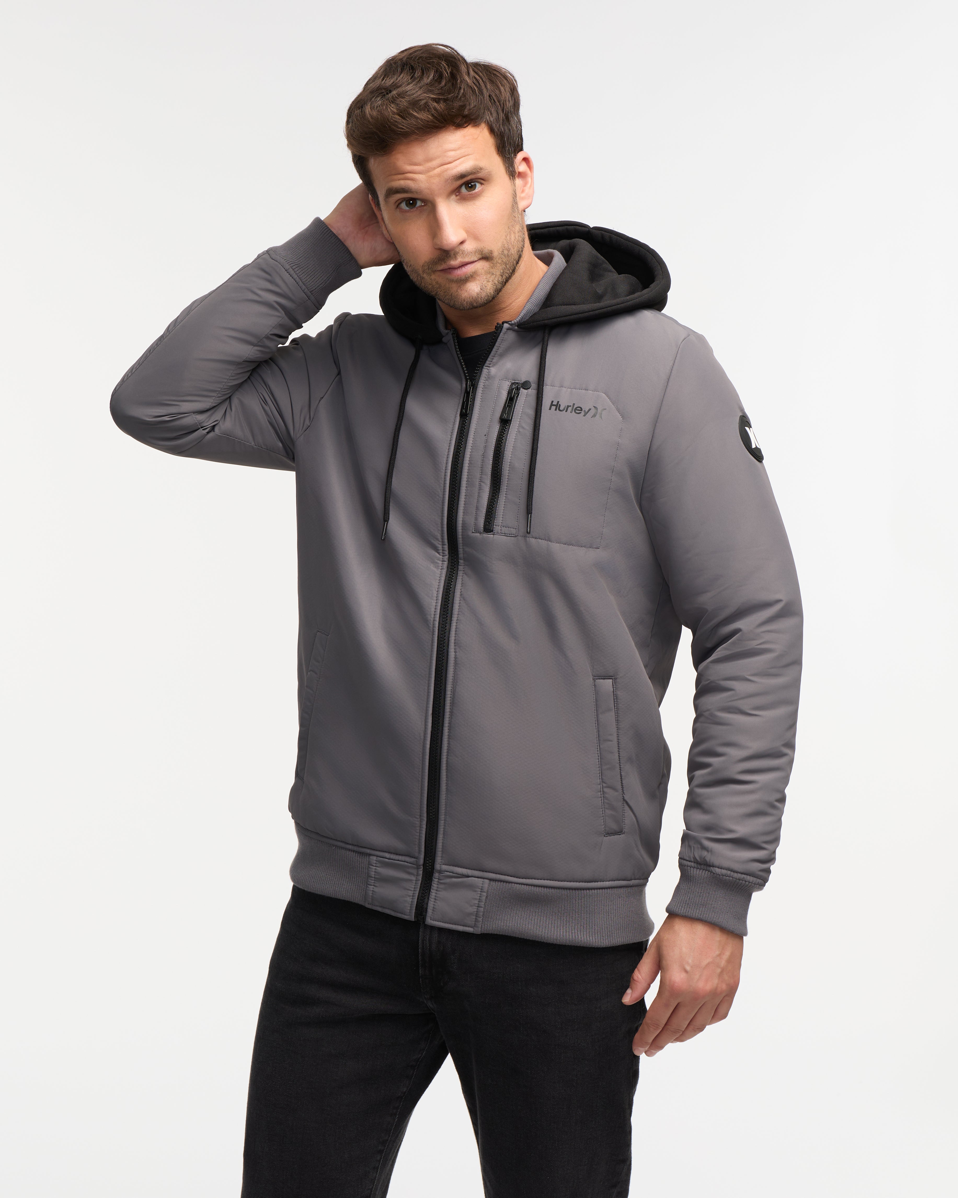 Skyler Sherpa Lined Bomber Jacket